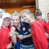 Ein Überraschungsgast mit Olympiamedaille