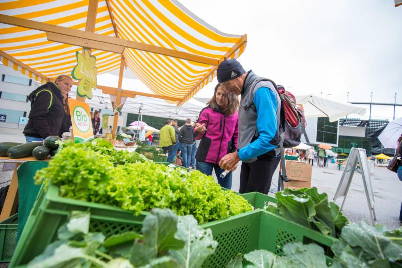 Das Biofest findet morgen, Samstag, erstmalig in Feldkirch beim Montforthaus statt.sams