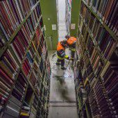 Depot der Landesbibliothek durch Starkregen überflutet