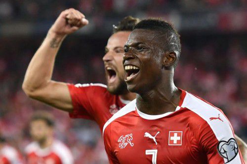 Breel Embolo erzielte das 1:0 für die Schweiz. Foto: afp