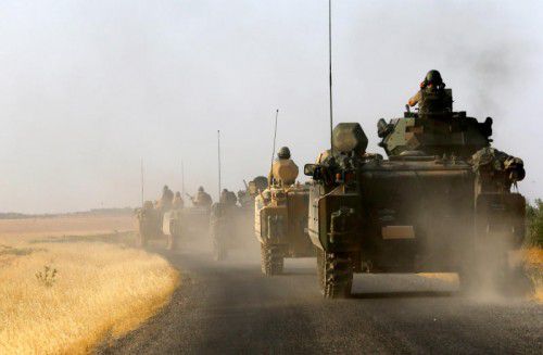 Die türkische Armee setzt ihre Offensive in Nordsyrien gegen syrische Kurden-Rebellen und die Terrormiliz IS fort.  Foto: reuters
