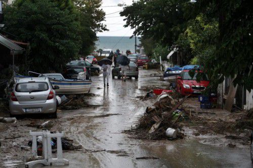 Ein Unwetter hat in Griechenland schwere Schäden verursacht.
