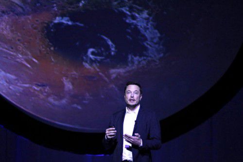 Elon Musk hat ehrgeizige Pläne: Ab dem Jahr 2025 will er die ersten Menschen auf den Mars bringen. Foto: Reuters