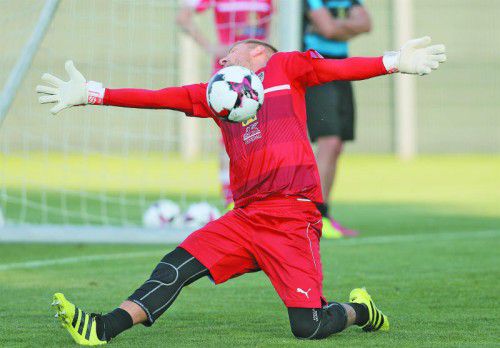Extreme Körperspannung – Andreas Lukse hat in der Trainingswoche einen guten Eindruck hinterlassen. Foto: gepa
