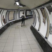 Katzenbilder in Londons U-Bahn