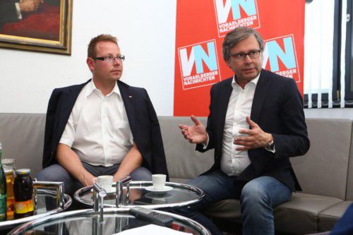 Landesdirektor Markus Klement (l.) bleibt dem ORF und Alexander Wrabetz erhalten. Foto: VN/Hartinger