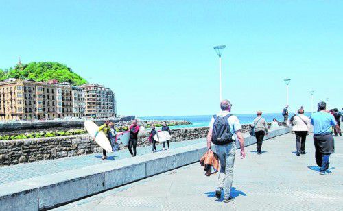 San Sebastián ist auch bei Surfern sehr beliebt.
