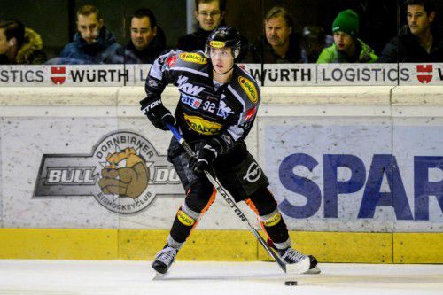 Viel Eiszeit wartet: Stefan Häußle bekommt bei den Dornbirner Bulldogs eine tragende Rolle.  Foto: gepa