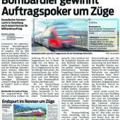 Bahnpaket zwischen dem Bund und Land Vorarlberg auf dem Prüfstand