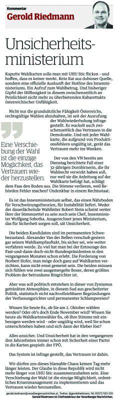 VN-Kommentar vom 10. September 2016.