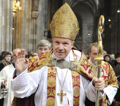 Zu seinem 25-jährigen Jubiläum erhielt Schönborn unter anderem Glückwünsche von Papst Franziskus und Bischof Benno Elbs.  Fotos: APA