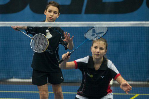 Zwei Rohdiamanten des Vorarlberger Badmintonverbands: Simon Bailoni (l.) und Anna Maria Schneider. Foto: steurer