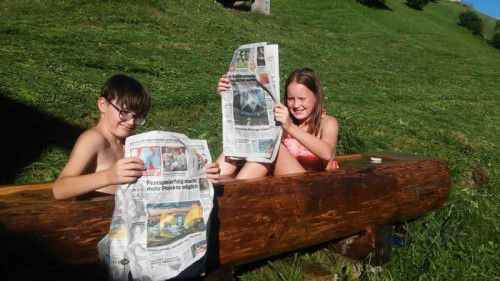Ach, wie schön Urlaub doch sein kann! Johanna (11) und Jonas (8) aus Feldkirch verbringen jedes Jahr eine Woche im Bregenzerwald in Mellau.Preis: Fotobuch-Gutschein
