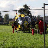Bauarbeiter in Hard bei Sturz verletzt