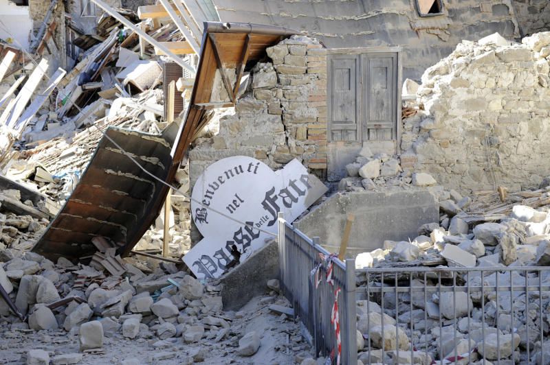 Das Epizentrum lag zwischen den Gemeinden Accumoli und Arquata del Tronto. AP