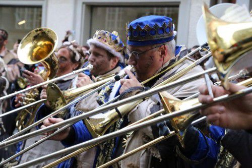 Die Guggamusik Spältaschränzer spielte in Feldkirch auf.