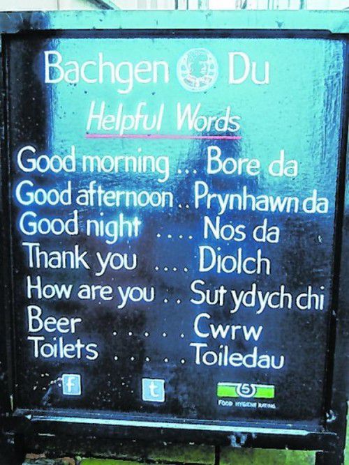 Die walisische Sprache sorgt bei Touristen ab und zu für Verwirrung.