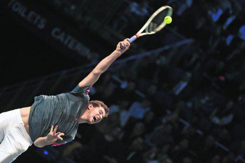 Dominic Thiem hatte einen schweren Stand und nur eine kurze Zeit der Unkonzentriertheit zu Beginn des zweiten Satzes ließ ihn gegen Raonic straucheln. Foto: ap