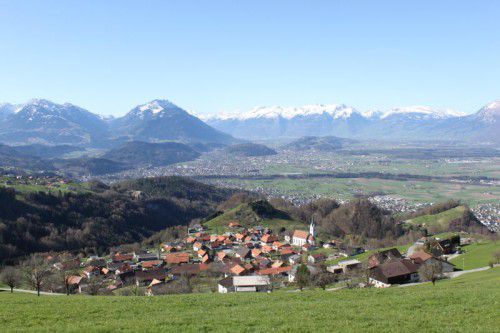 Im Vorderland (im Vordergrund Fraxern) wollen Gemeinden noch stärker kooperieren. Foto: KAM