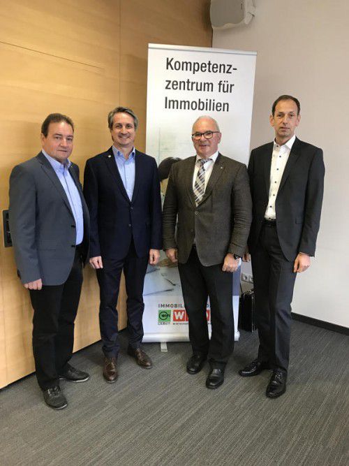 Immobilienprofis Peter, Nesler, Hiller und Amann wollen Wohnen leistbarer machen. Foto: WKV