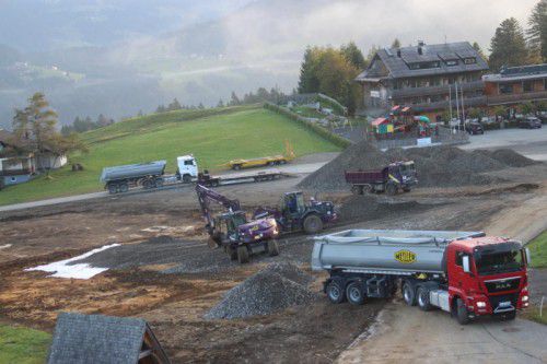 In Schetteregg wird derzeit der Parkplatz ausgebaut.