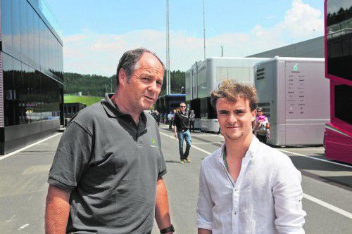 Lucas Auer (r.) könnte es schon bald seinem Onkel Gerhard Berger gleichtun und Formel 1 fahren. Foto: Manfred Noger