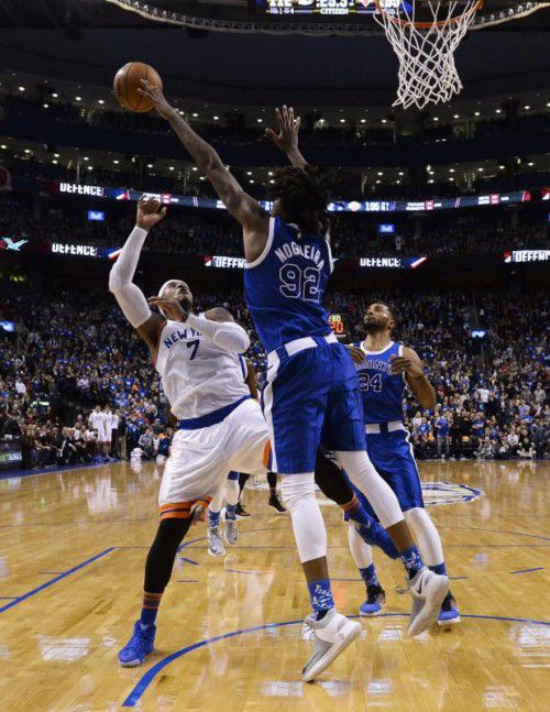 Lucas Nogueira verbuchte fünf blockierte Würfe. Foto: AP