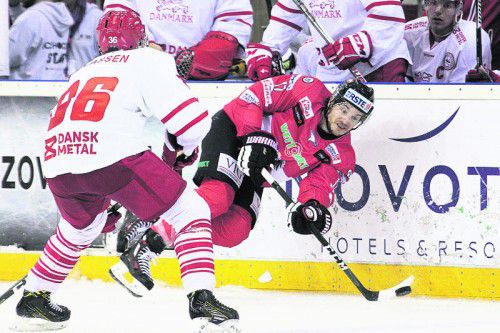 Manuel Ganahl setzte beim Eishockey-Nationalteam zusammen mit seinen Ländle-Sturmkollegen Raphael Herburger und Daniel Woger viele Akzente. Foto: gepa