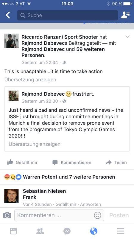 Rajmond Debevec verkündete die ISSF-Pläne im Internet.