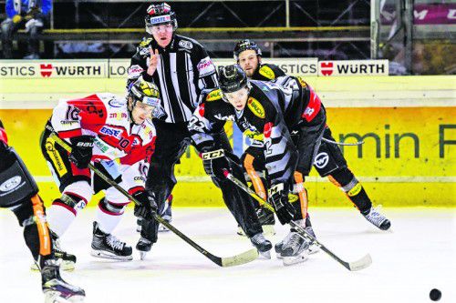 Stefan Häußle, Kevin Macierzyski und Co. haben Ladehemmung: Pro Treffer benötigen die Bulldogs mehr als 15 Torschussversuche. Foto: GEPA