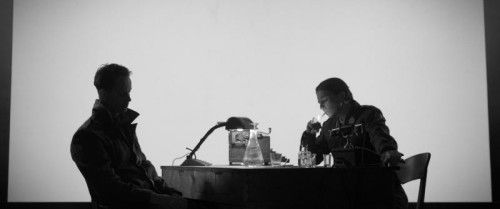 Szene aus dem Film „Vive la mort“, der auf dem im Theater Kosmos uraufgeführten Drama „Das Verhör“ von Thomas A. Welte basiert. Foto: Welte