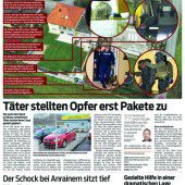 Strafanzeige wegen Raubes gegen die Täter von Götzis