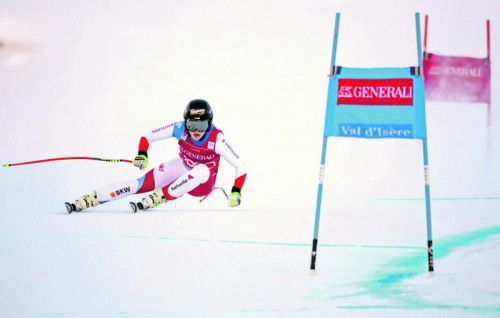 Alles im Griff hatte Lara Gut im Super-G von Val d’isère. Die Schweizerin verkürzte mit dem Sieg den Abstand im Weltcup auf die führende Mikaela Shiffrin. Foto: gepa