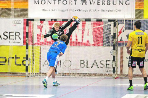 Bregenz-Goalie Ralf-Patrick Häusle wurde verdient als Spieler des Abends ausgezeichnet. Foto: sams