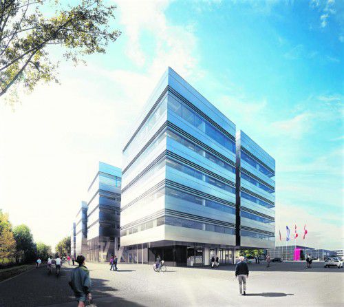 Der Neubau des Bürogebäudes Doppelmayr in Wolfurt. Foto: ZIMA