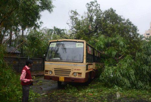 Der Tropensturm hat erheblichen Schaden angerichtet. 14 Menschen kamen bei dem Unwetter ums Leben. Foto: AFP
