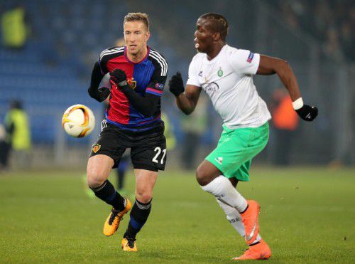 ÖFB-Teamstürmer Marc Janko (l.) muss mit Basel gegen Arsenal punkten, um eventuell noch in die Europa-League-K.o.-Phase zu kommen. gepa