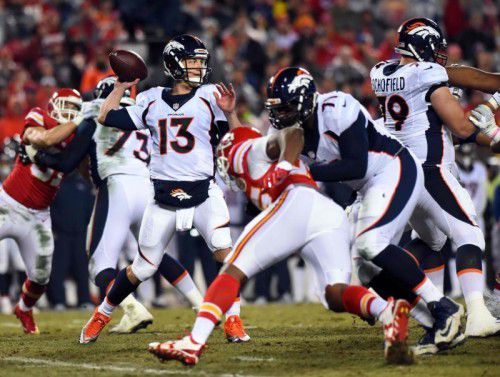 Quarterback Trevor Siemian und seine Broncos scheiterten. afp