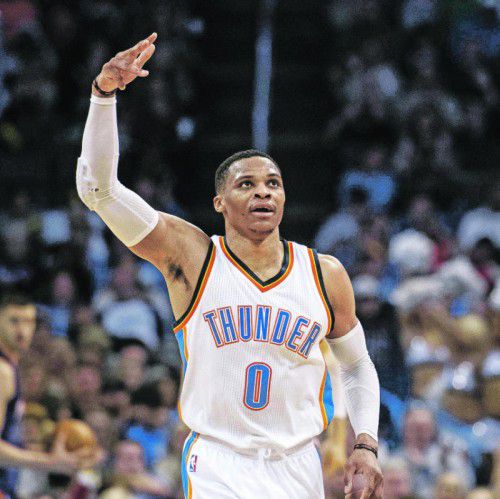 Russell Westbrook lässt seine Gegner staunen. USA Today Sports