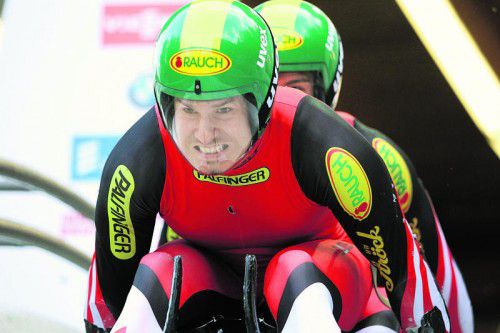 Thomas Steu und Lorenz Koller holten beim Doppelsitzer-Sprint die beste Platzierung unter allen Österreichern. Foto: vn
