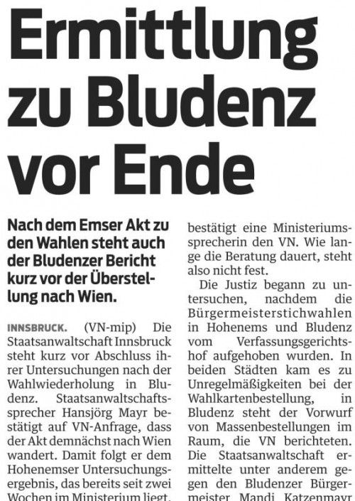 VN-Bericht vom 1. Dezember.