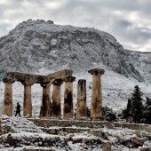 Eis und Schnee in  Griechenland