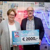 2000-Euro-Spende von treuem „Ma hilft“-Unterstützer