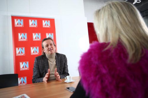 Neue Projekte: Markus Linder im Gespräch mit den VN. Foto: VN/KH
