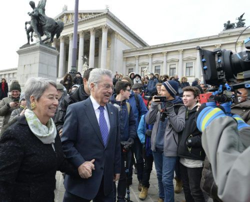 Altbundespräsident Heinz Fischer kam mit seiner Frau Margit.