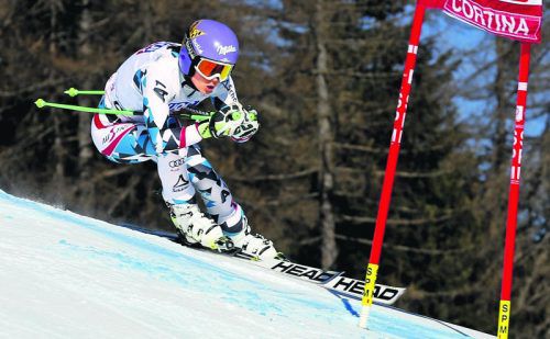 Anna Veith fuhr mit Platz drei beim Super-G in Cortina ihren 46. Weltcup-Podestplatz heraus. Foto: ap