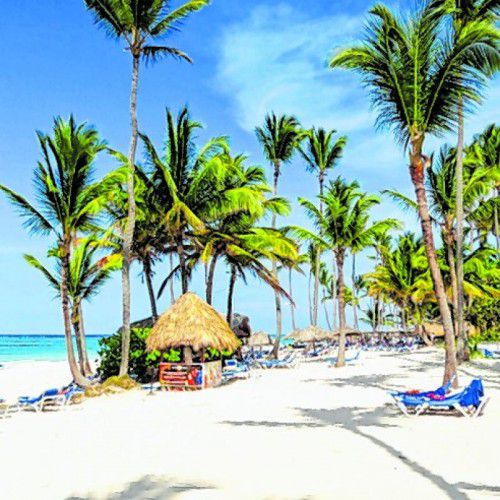 Der berühmteste Strand der Insel: Punta Cana.