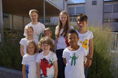 Die Gummibärenband mit ihren Leitern Simon Ölz und Isabella Matt.