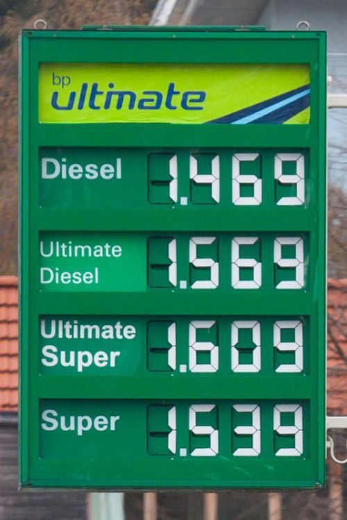 Die Tankstellen erhöhen die Spritpreise um die Mittagszeit. VN/PS