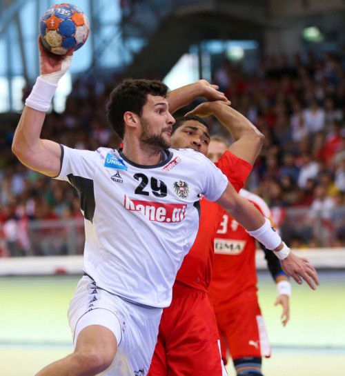 Dominik Bammer erzielte vier Tore gegen Portugal. Foto: gepa